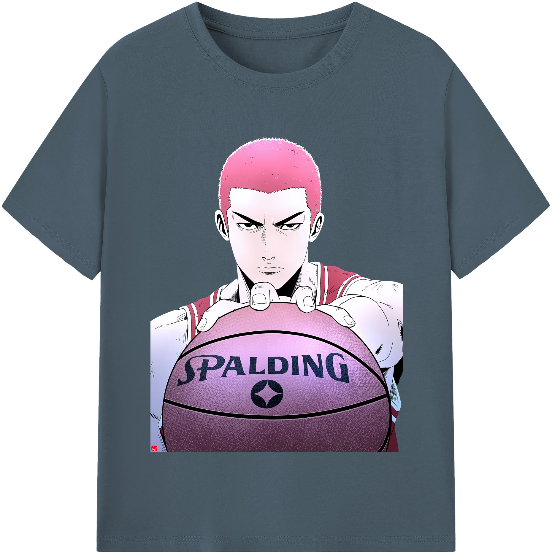 SLAM DUNK／スラムダンク 綿100％半袖Tシャツ（フロントプリント）